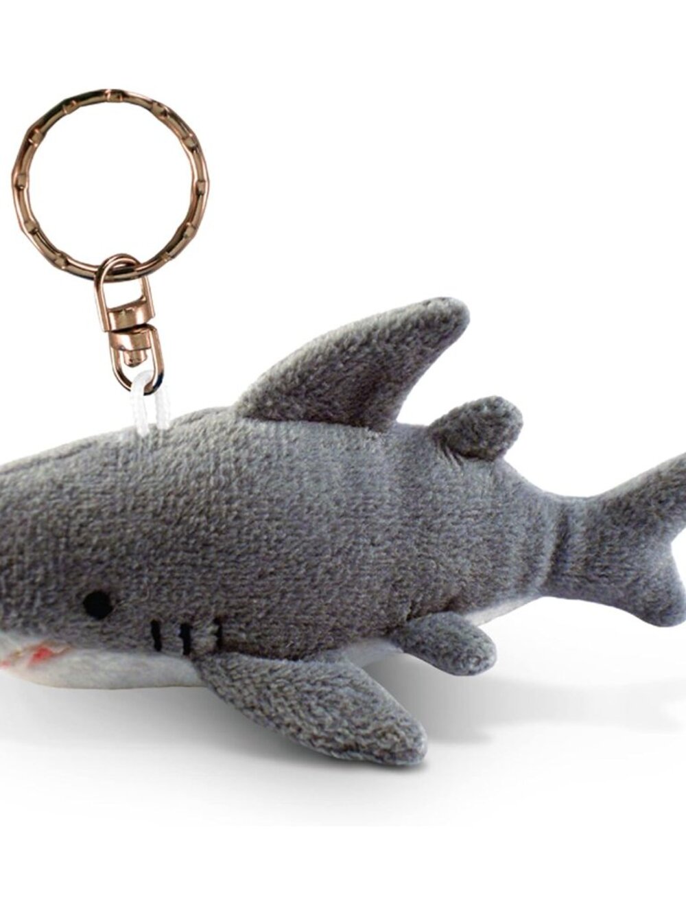 Grey Shark Plush Stuffed Animal Keychain Accessories for Backpack